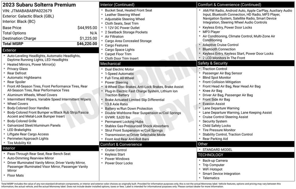 Used 2023 Subaru Solterra AWD image 17