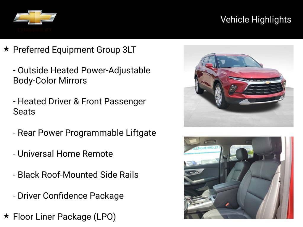 Certified 2023 Chevrolet Blazer LT w/ LPO, Floor Liner Package AWD/4WD image 20