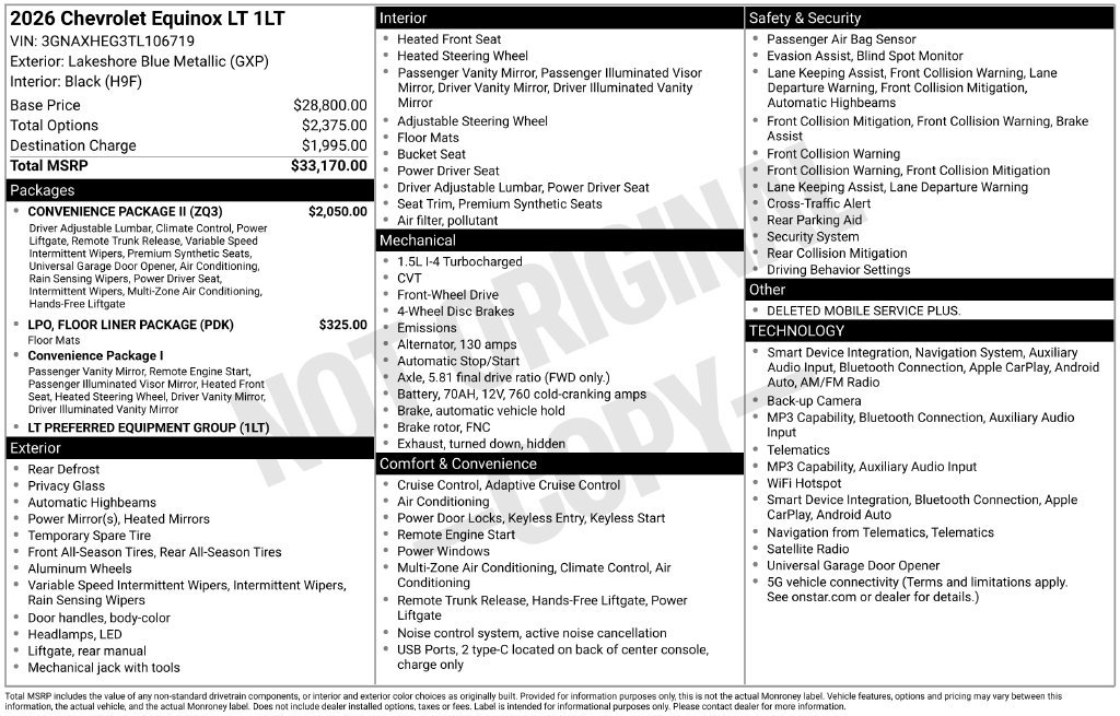 Certified 2026 Chevrolet Equinox LT w/ Convenience Package II FWD image 6