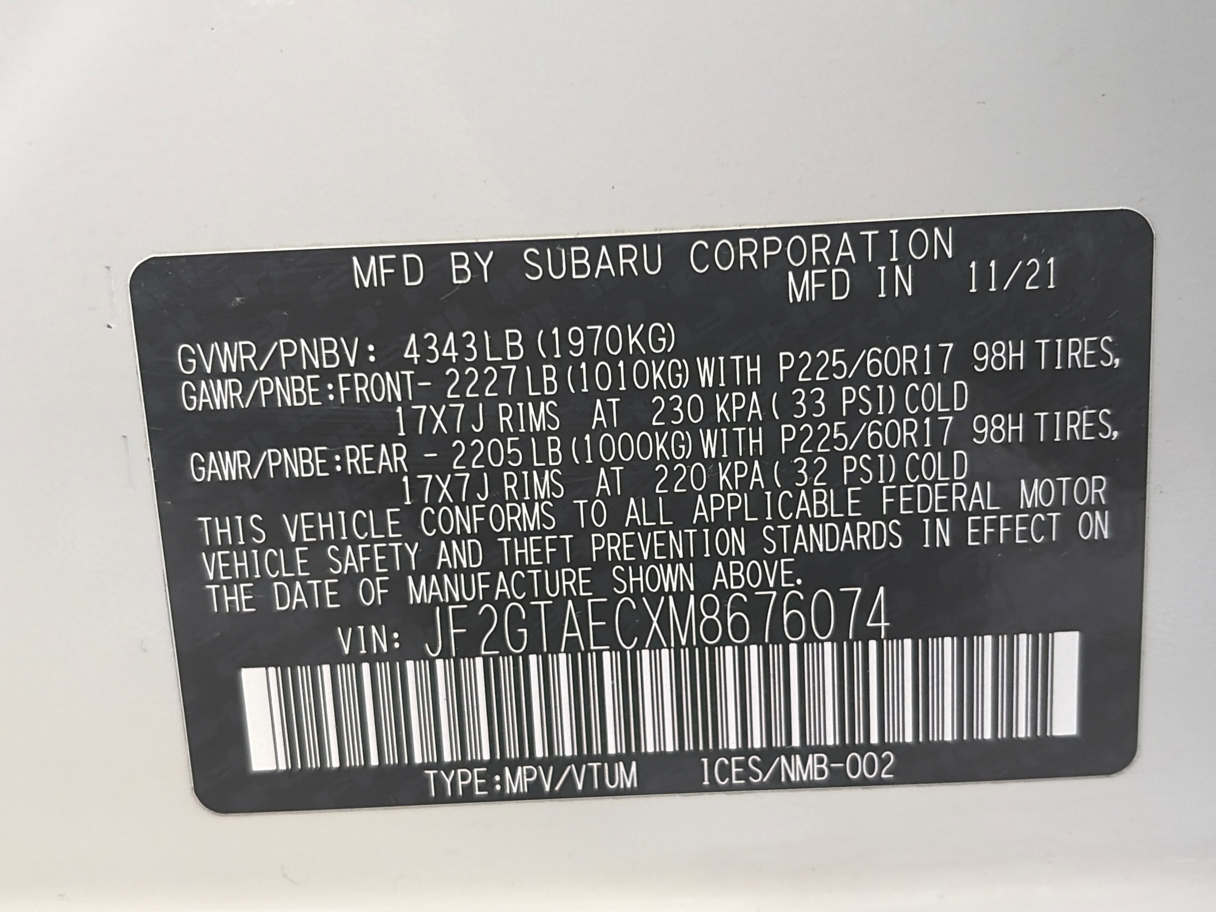 Used 2021 Subaru Crosstrek 2.0i Premium w/ Moonroof Package image 33