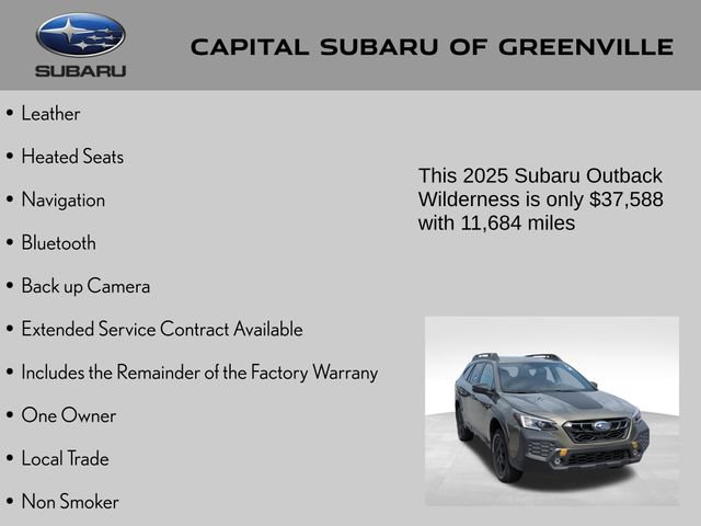 Certified 2025 Subaru Outback Wilderness AWD/4WD image 4