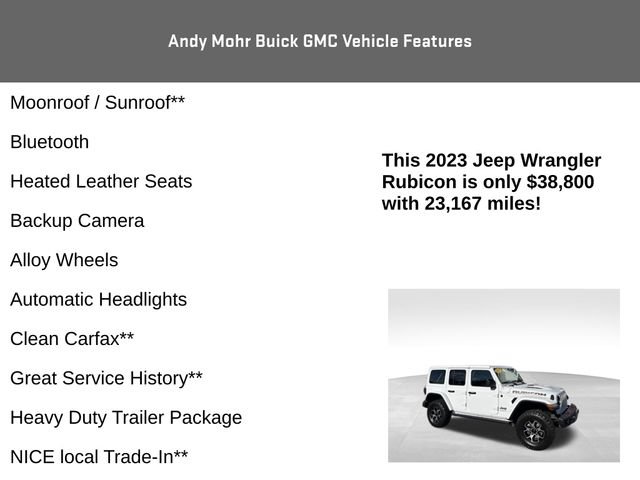 Used 2023 Jeep Wrangler Unlimited Rubicon w/ Steel Bumper Group AWD/4WD image 4