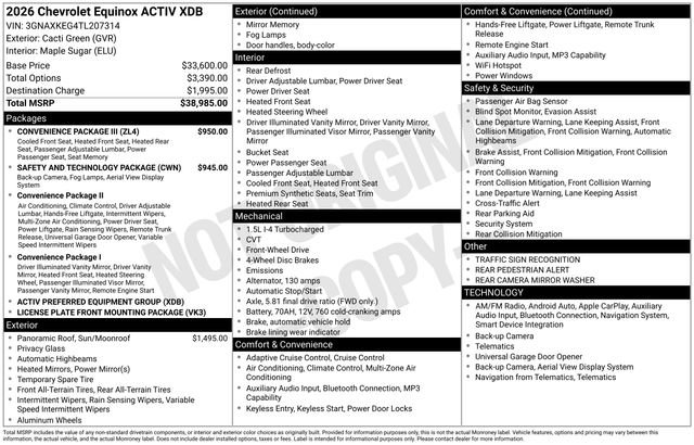 Used 2026 Chevrolet Equinox ACTIV w/ Convenience Package III