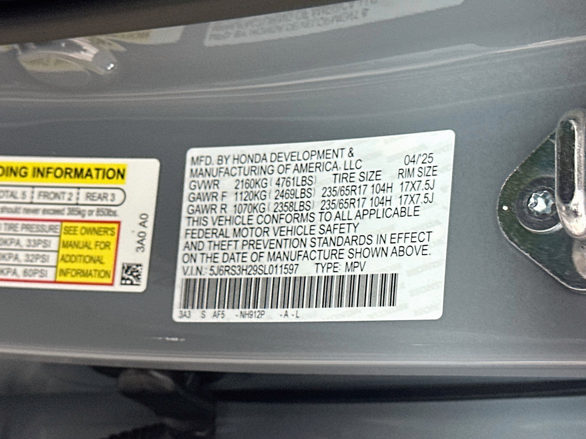 Certified 2025 Honda CR-V LX image 32