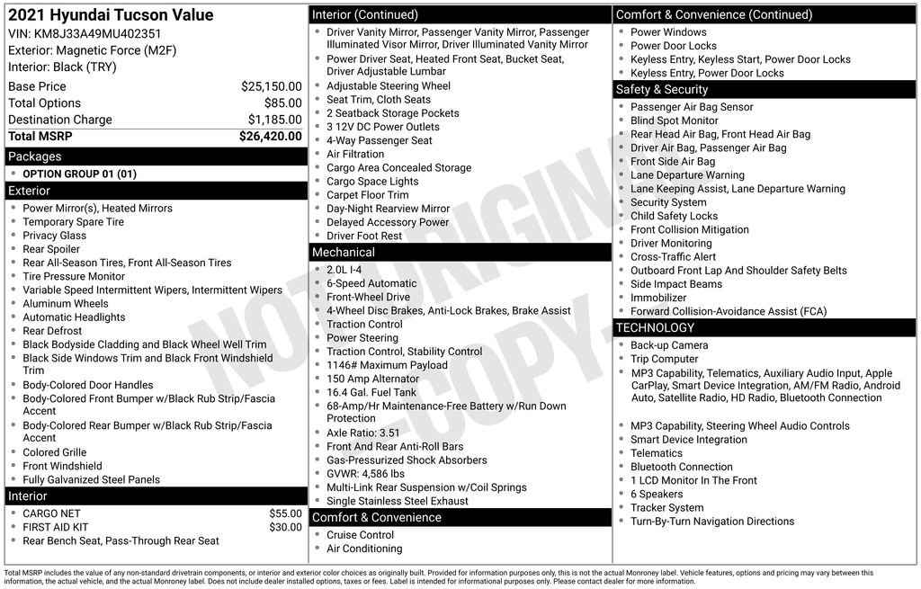 Used 2021 Hyundai Tucson Value FWD image 6