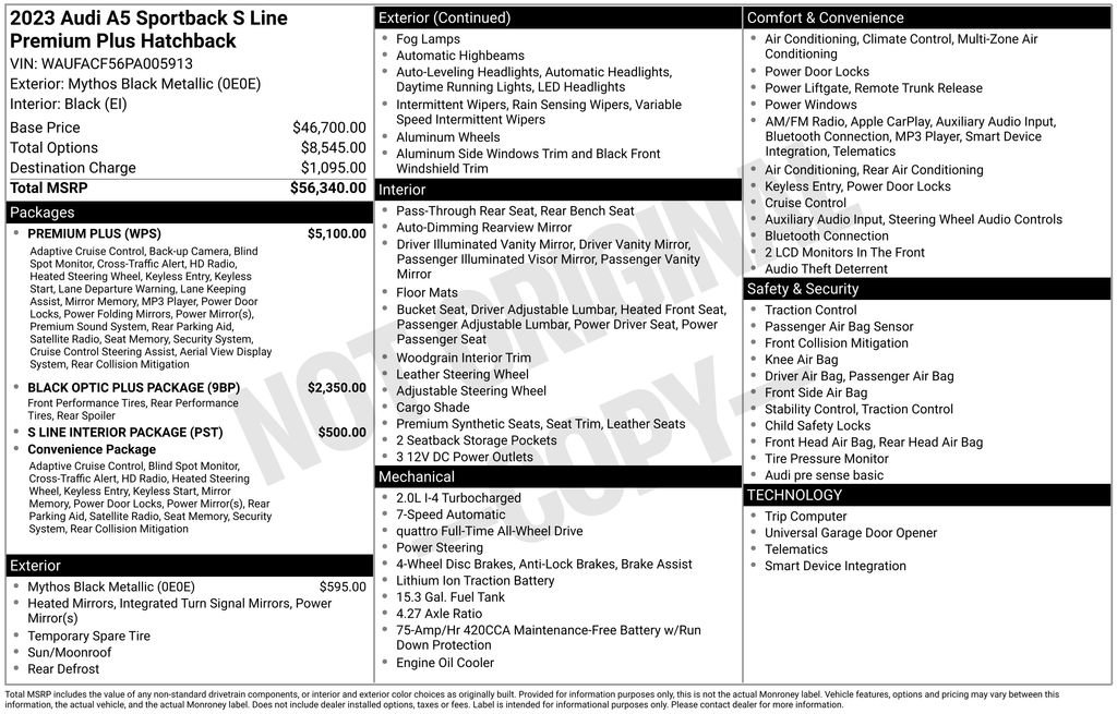 Used 2023 Audi A5 2.0T Premium Plus w/ Premium Plus image 48