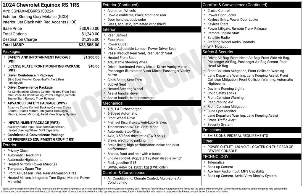Used 2024 Chevrolet Equinox RS image 7