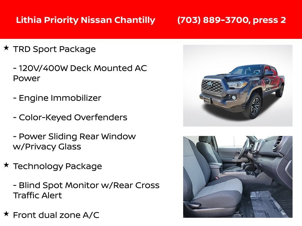Used 2021 Toyota Tacoma TRD Sport w/ Technology Package AWD/4WD image 6