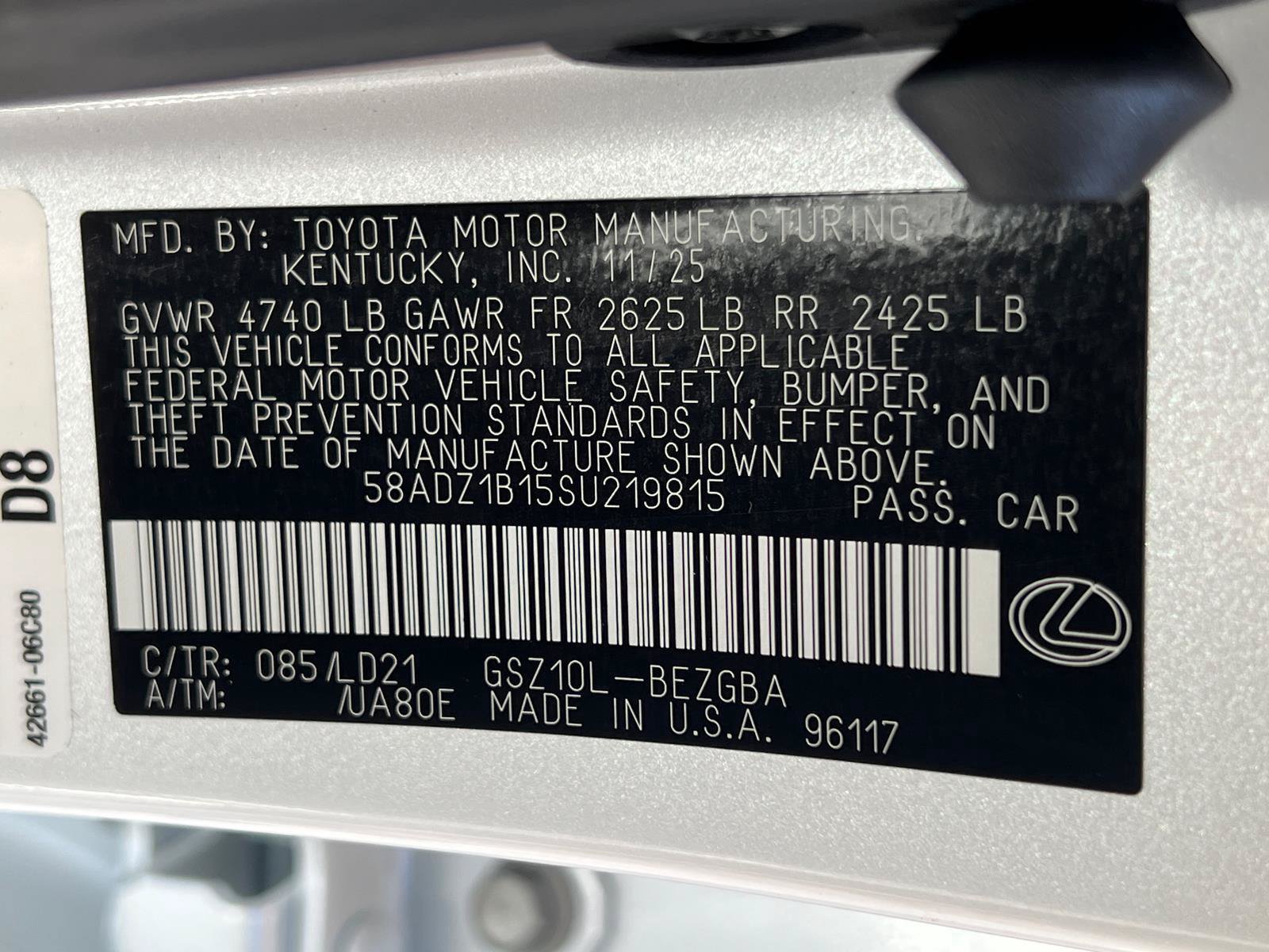 Used 2025 Lexus ES 350 w/ Premium Package FWD image 27