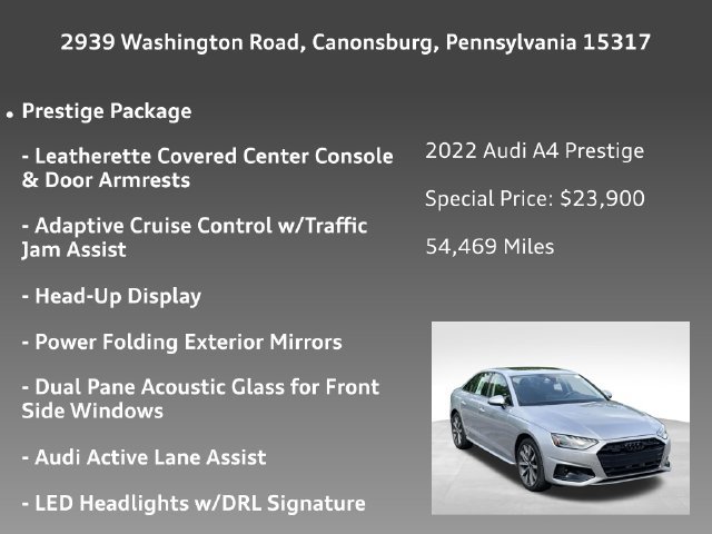 Used 2022 Audi A4 2.0T Prestige w/ Prestige Package AWD/4WD image 20