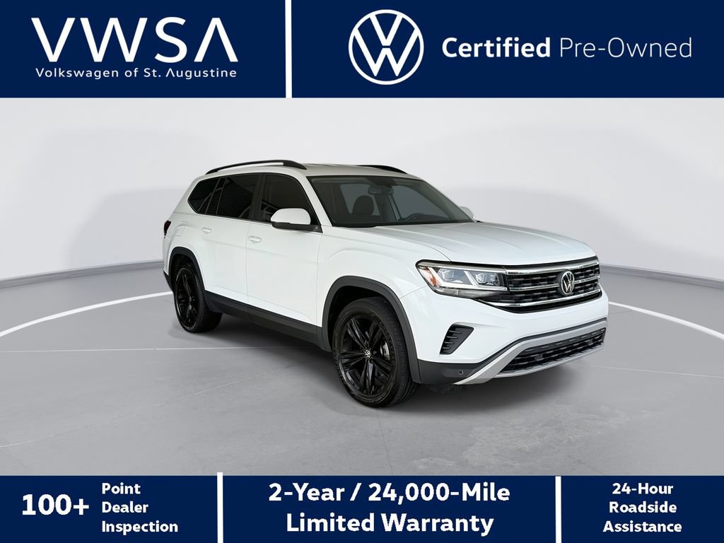 Certified 2023 Volkswagen Atlas SE w/ Black Wheel Package FWD image 1