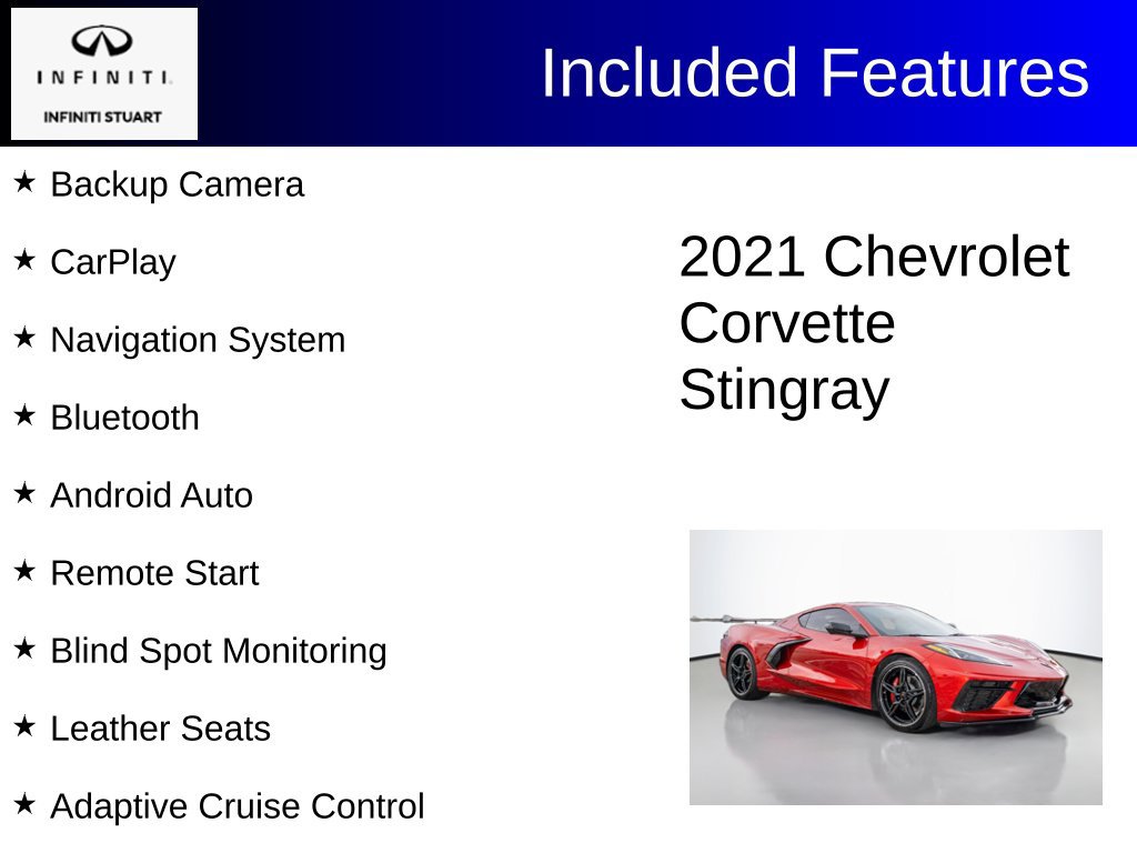 Used 2021 Chevrolet Corvette Stingray Coupe w/ Battery Protection Package RWD image 7