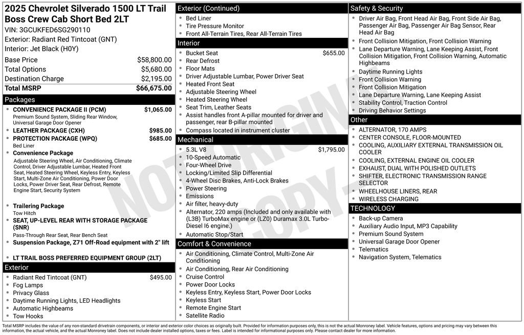 Used 2025 Chevrolet Silverado 1500 LT Trail Boss w/ Convenience Package II AWD/4WD video 3