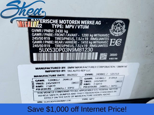 Used 2022 BMW X3 xDrive30i AWD/4WD image 36