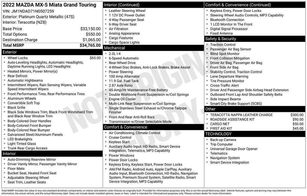 Certified 2022 MAZDA MX-5 Miata Grand Touring image 31