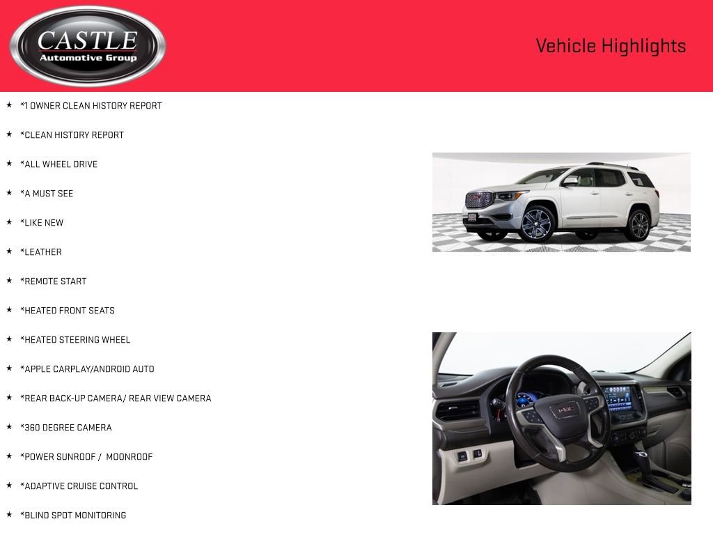 Used 2018 GMC Acadia Denali w/ Technology Package image 3