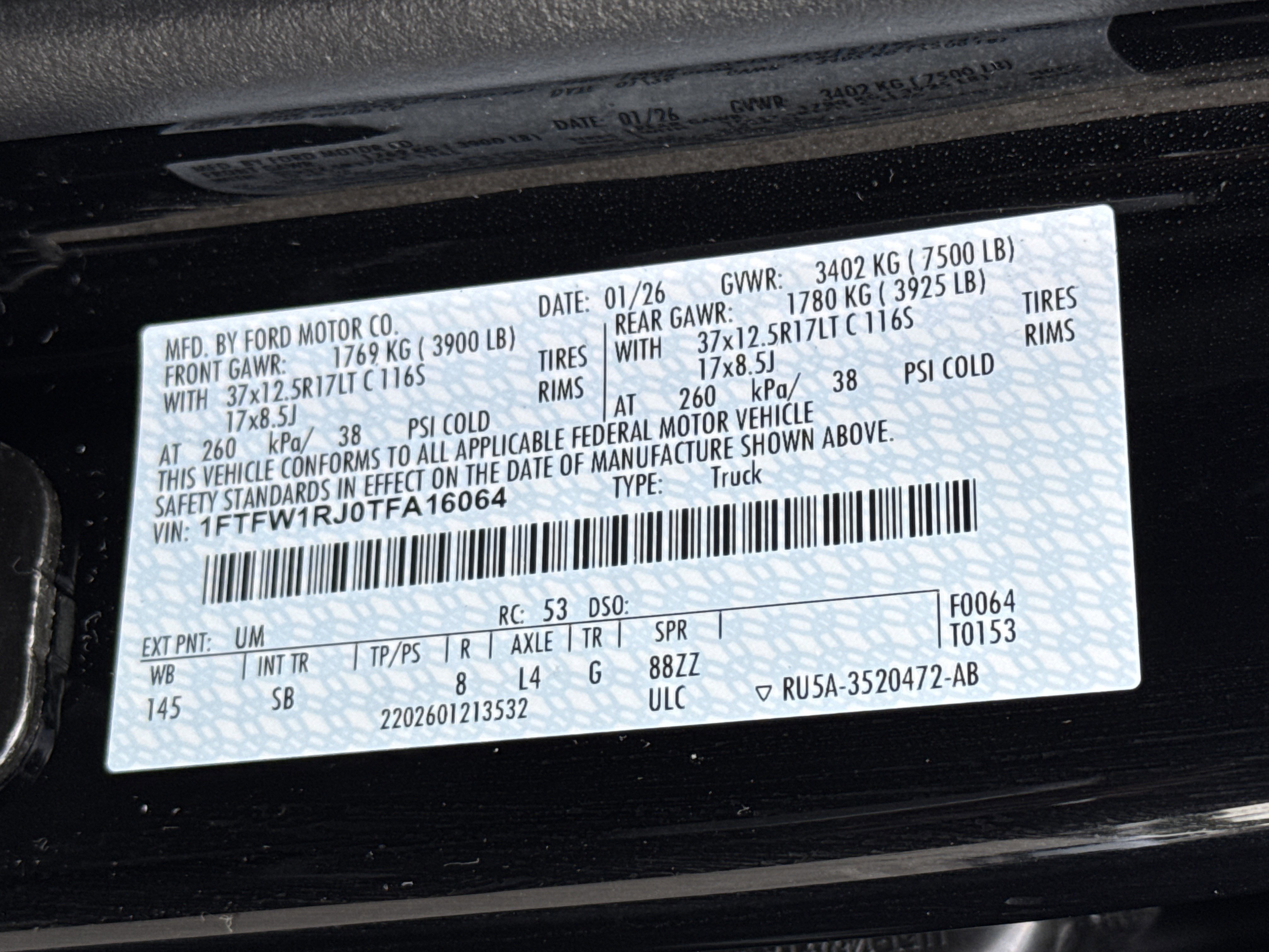 Used 2026 Ford F150 Raptor w/ Equipment Group 803A Raptor R AWD/4WD image 37