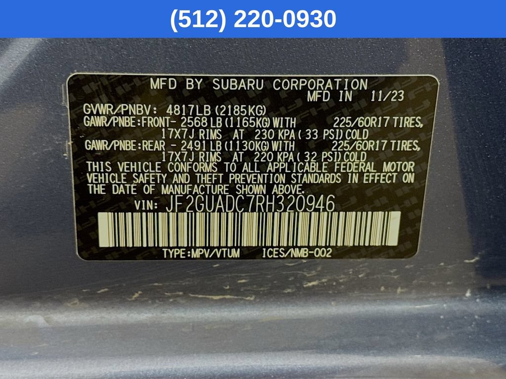 Certified 2024 Subaru Crosstrek 2.0i Premium AWD/4WD image 41
