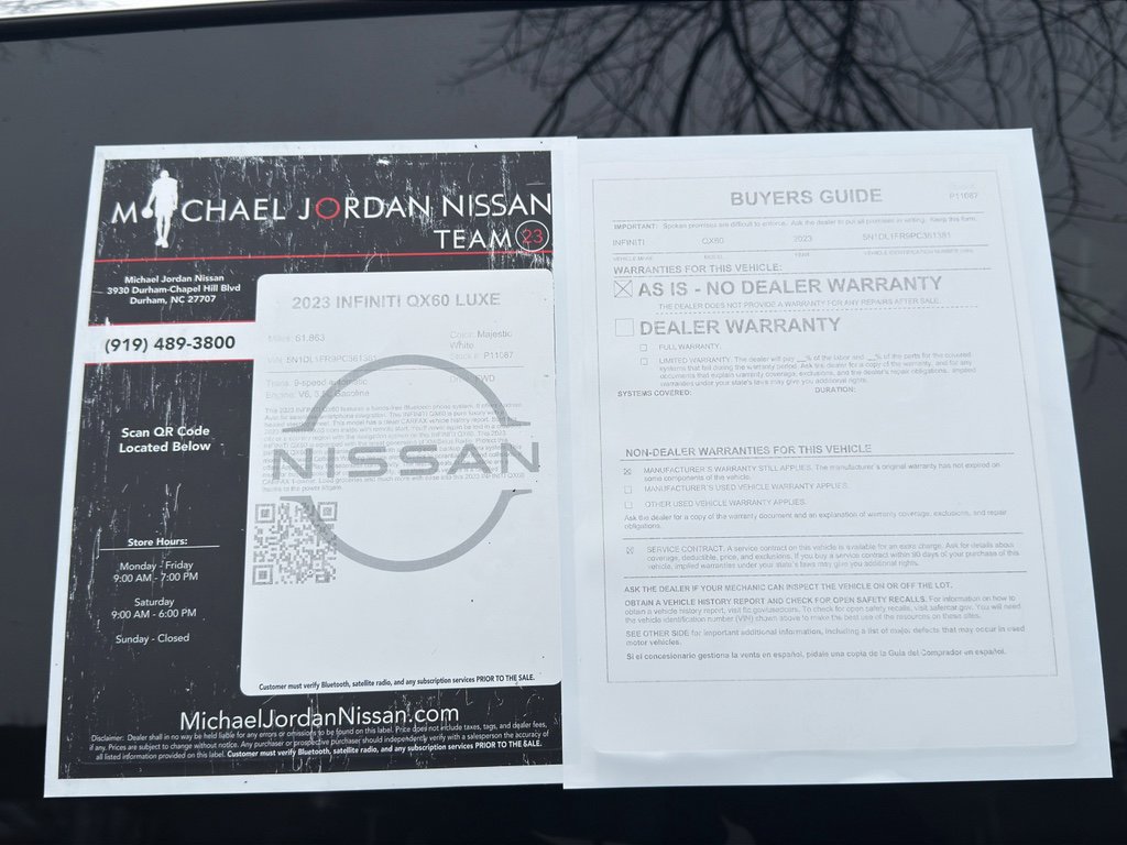 Used 2023 INFINITI QX60 Luxe w/ Cargo Package image 12