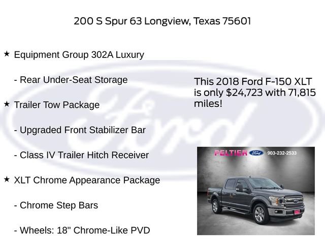 Used 2018 Ford F150 XLT w/ Equipment Group 302A Luxury image 15