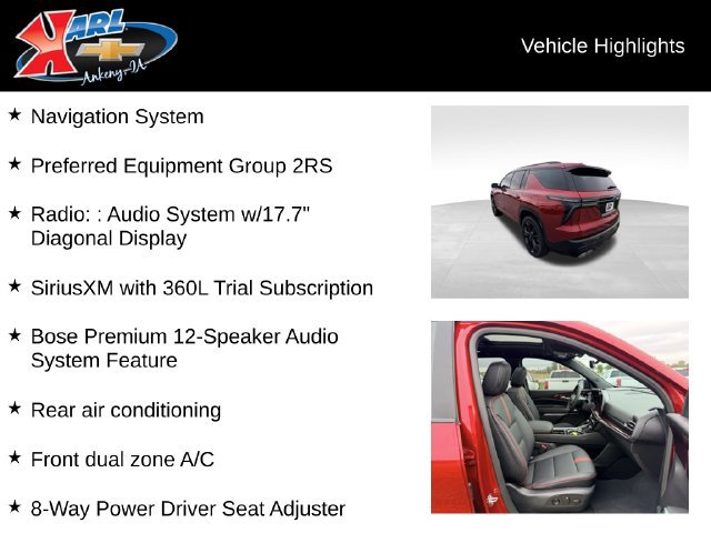 Certified 2027 Chevrolet Traverse RS AWD/4WD image 2