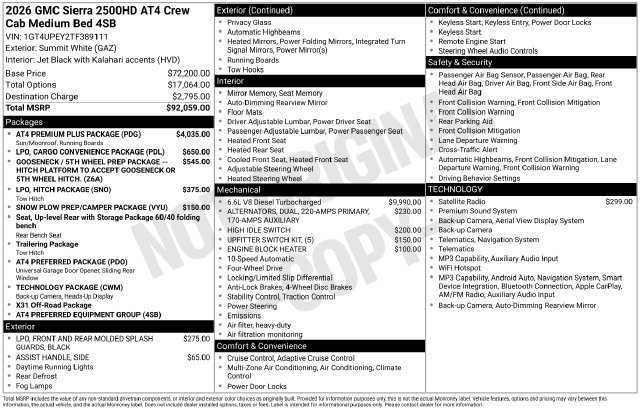 New 2026 GMC Sierra 2500 AT4 w/ AT4 Premium Plus Package AWD/4WD image 26