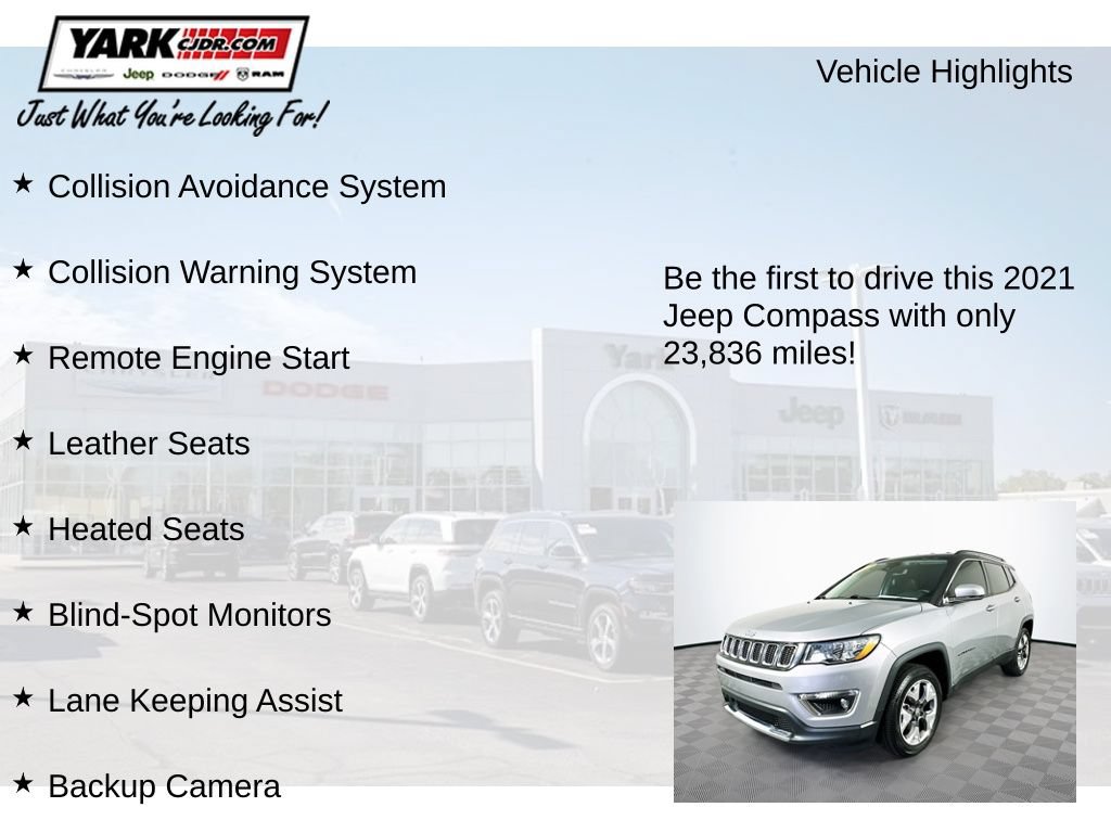 Certified 2021 Jeep Compass Limited AWD/4WD image 12