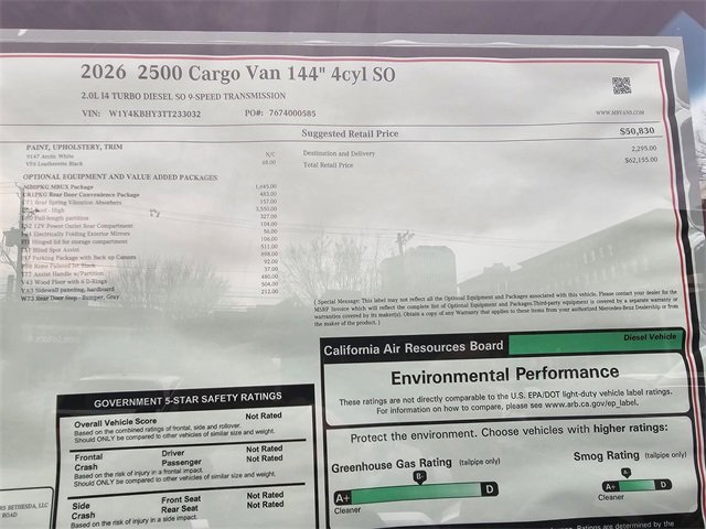 New 2026 Mercedes-Benz Sprinter 144 Cargo image 17