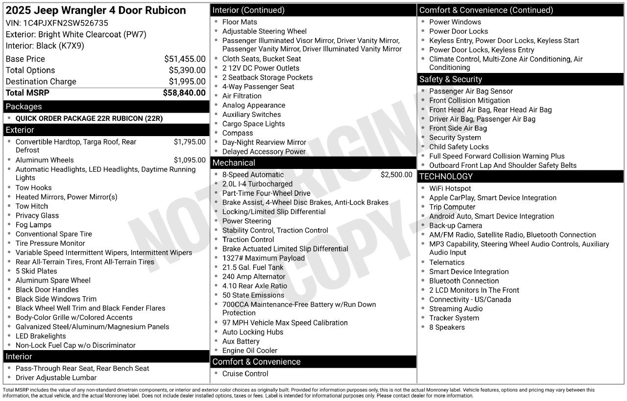 Used 2025 Jeep Wrangler Unlimited Rubicon AWD/4WD image 9