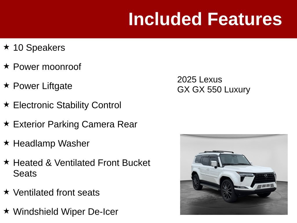 Used 2025 Lexus GX 550 w/ Accessory Package (Z1) AWD/4WD image 4