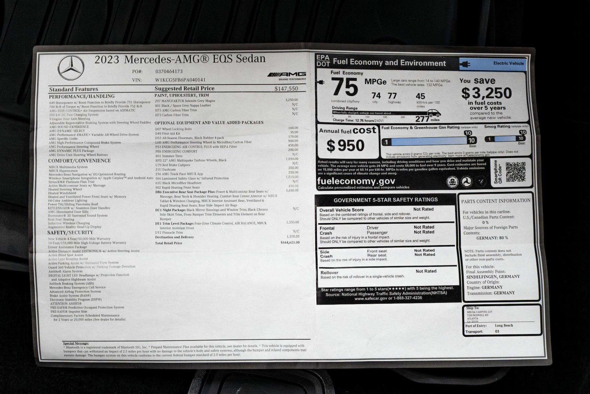 Used 2023 Mercedes-Benz EQS AMG 4MATIC image 5