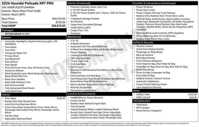 New 2026 Hyundai Palisade XRT Pro image 4