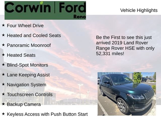 Used 2019 Land Rover Range Rover HSE AWD/4WD image 4