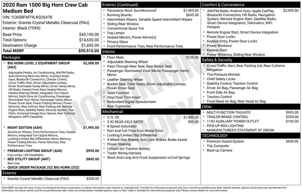 Used 2020 RAM 1500 Big Horn AWD/4WD image 7
