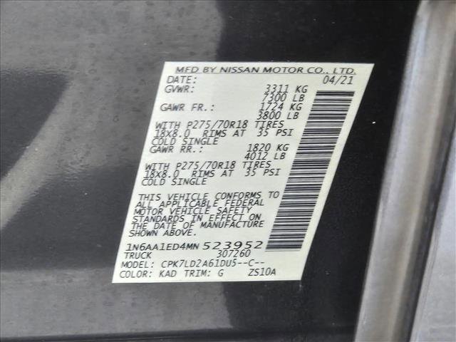 Used 2021 Nissan Titan PRO-4X w/ Off Road Protection Package image 23