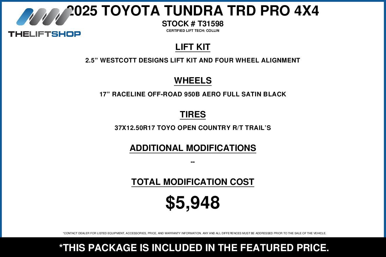 Used 2025 Toyota Tundra TRD Pro w/ TRD Performance Package (GST) image 2