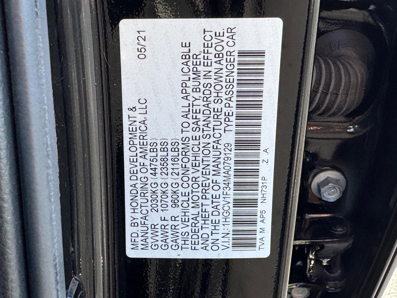 Certified 2021 Honda Accord Sport image 26