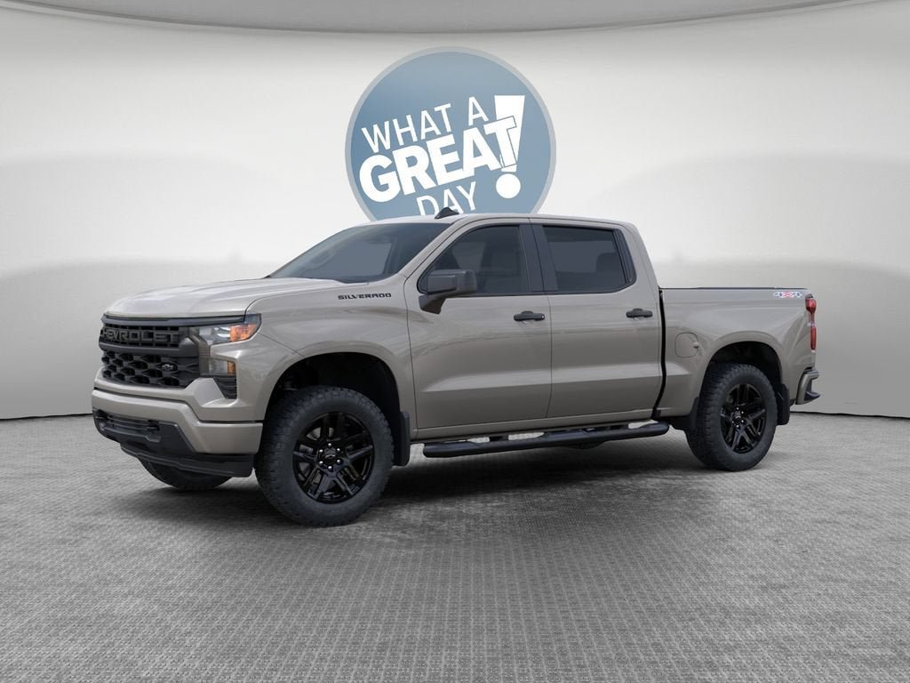 New 2026 Chevrolet Silverado 1500 Custom w/ Turbomax Blackout Package AWD/4WD image 2