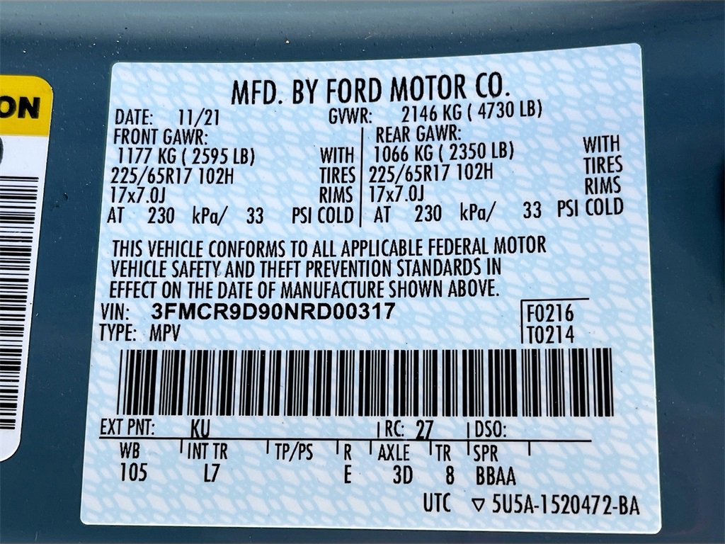 Used 2022 Ford Bronco Sport Badlands image 30