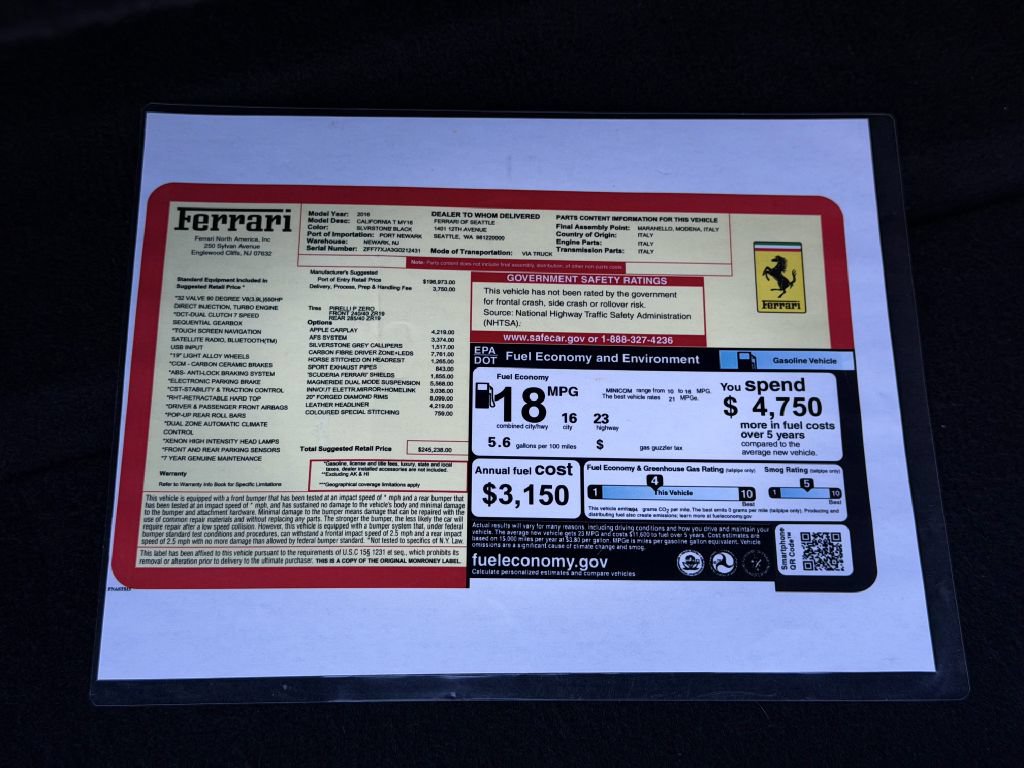 Used 2016 Ferrari California T RWD image 59