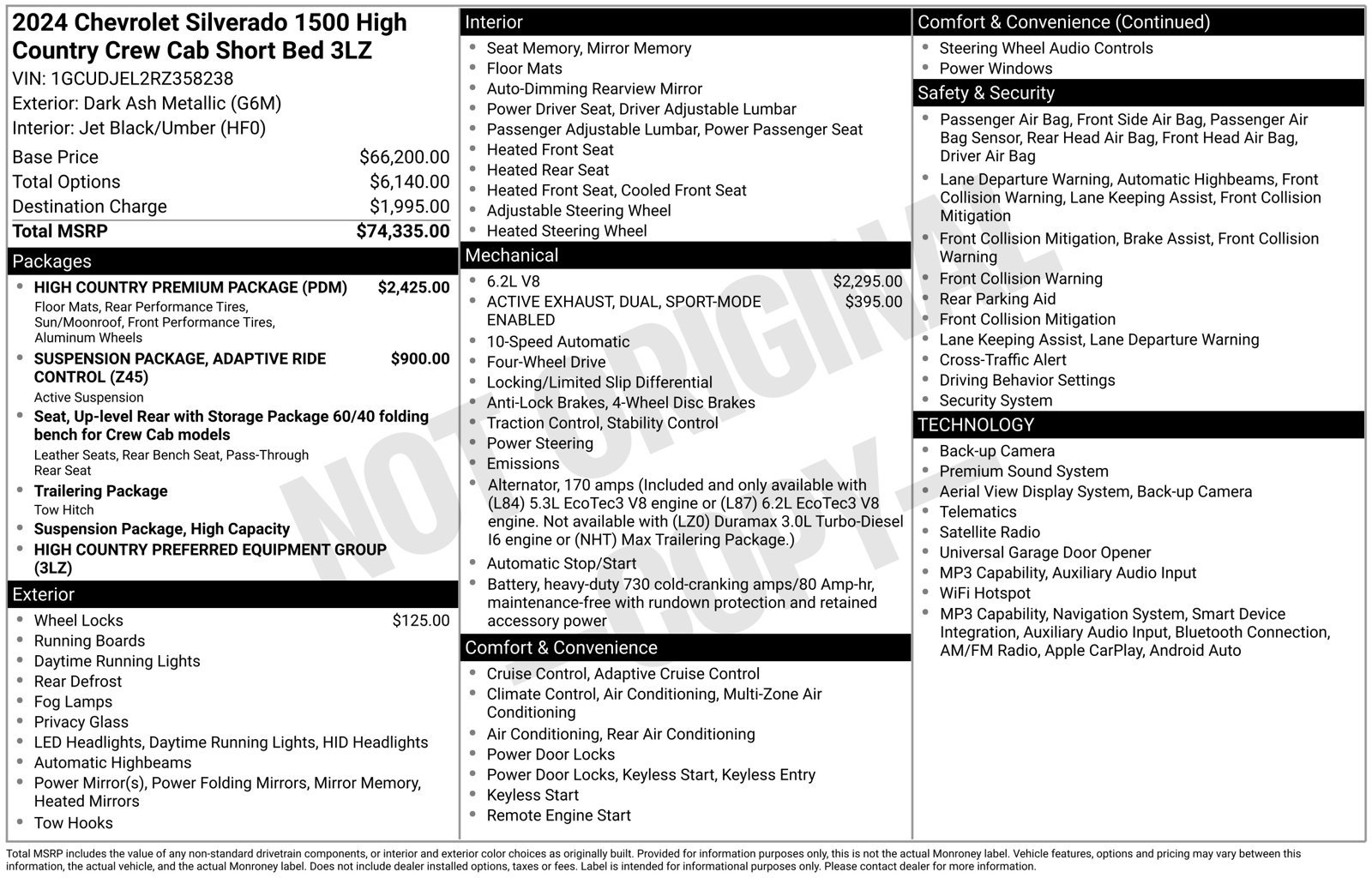 Used 2024 Chevrolet Silverado 1500 High Country w/ High Country Premium Package AWD/4WD image 26