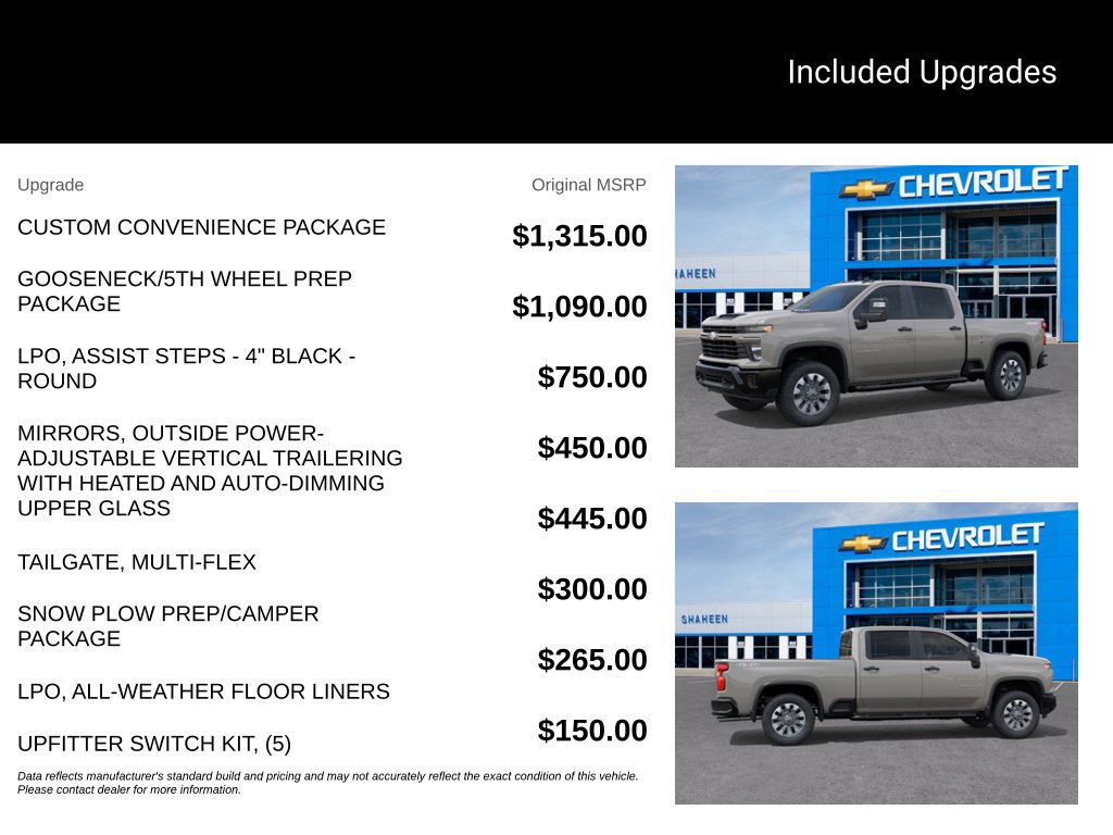 New 2026 Chevrolet Silverado 2500 Custom w/ Custom Convenience Package AWD/4WD image 5
