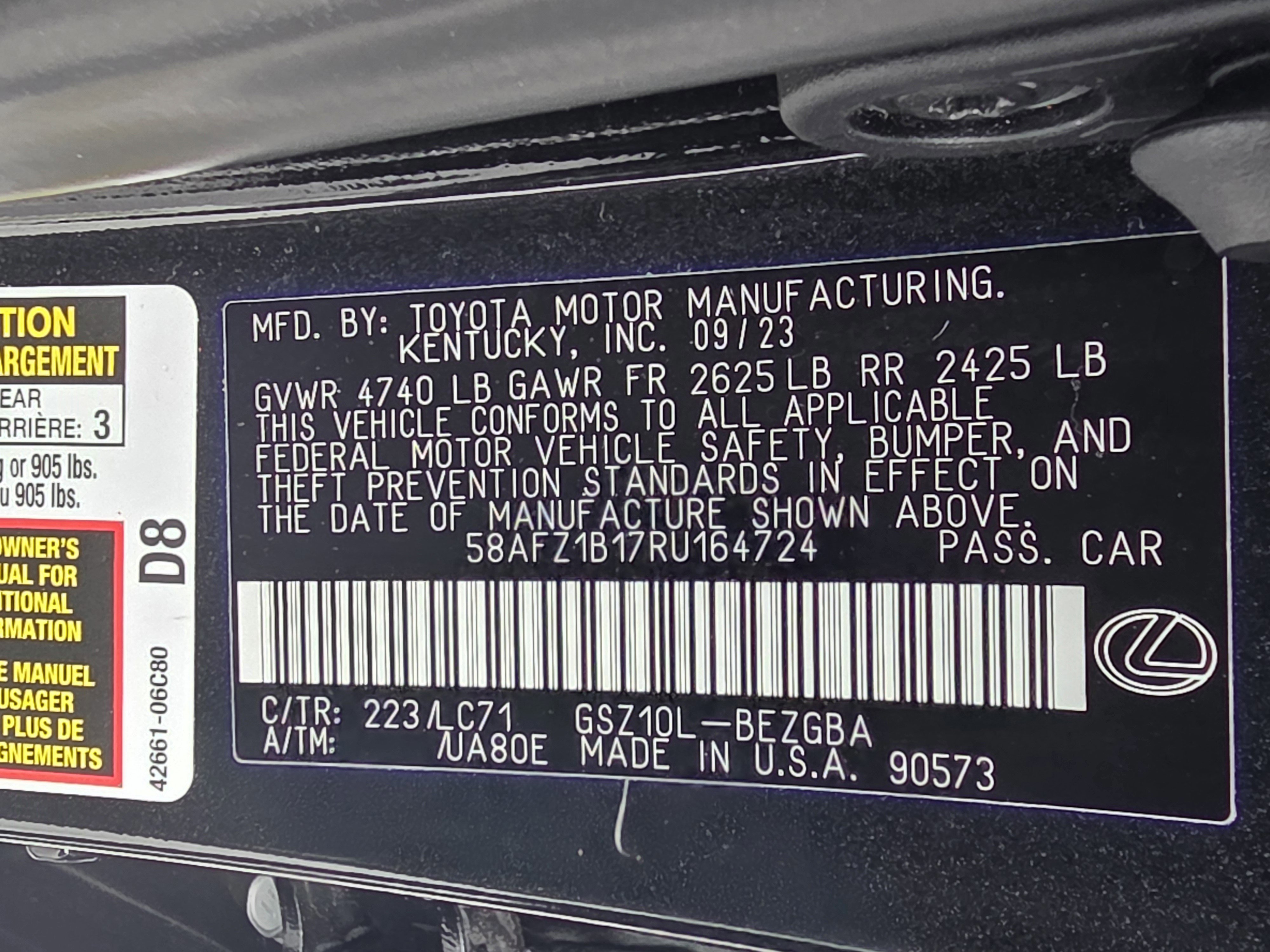 Used 2024 Lexus ES 350 Ultra Luxury image 25