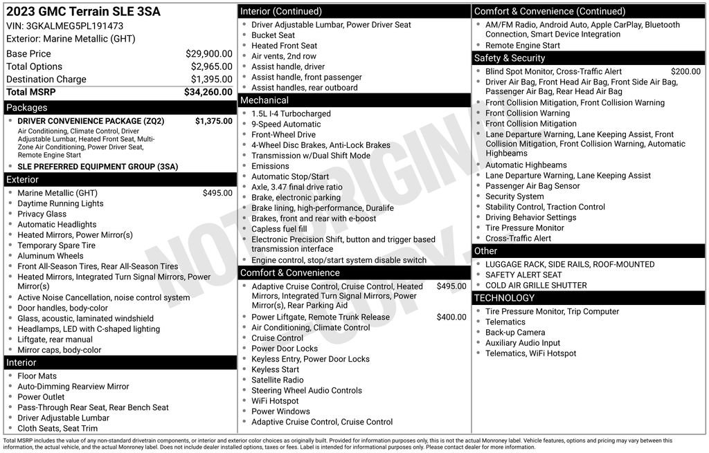 Used 2023 GMC Terrain SLE w/ Driver Convenience Package FWD image 4