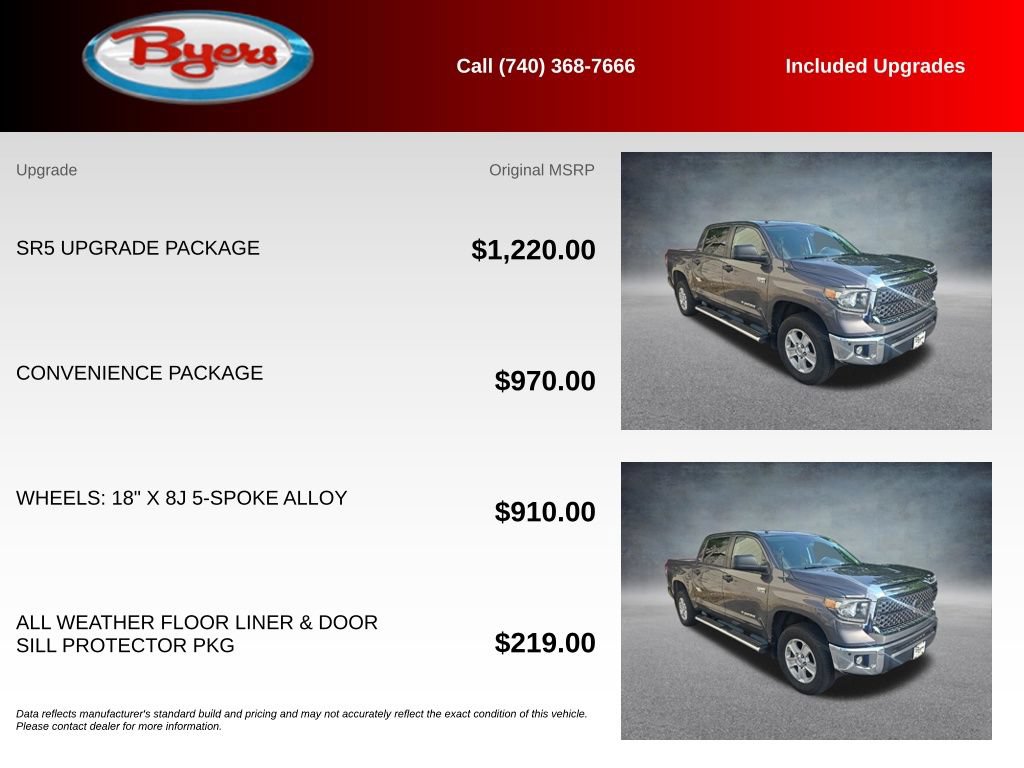 Used 2018 Toyota Tundra SR5 w/ SR5 Upgrade Package AWD/4WD image 5