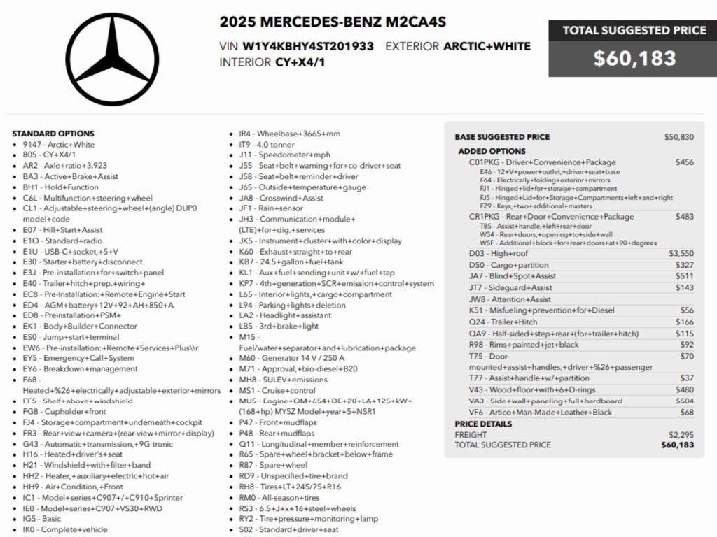 Used 2025 Mercedes-Benz Sprinter 2500 image 2