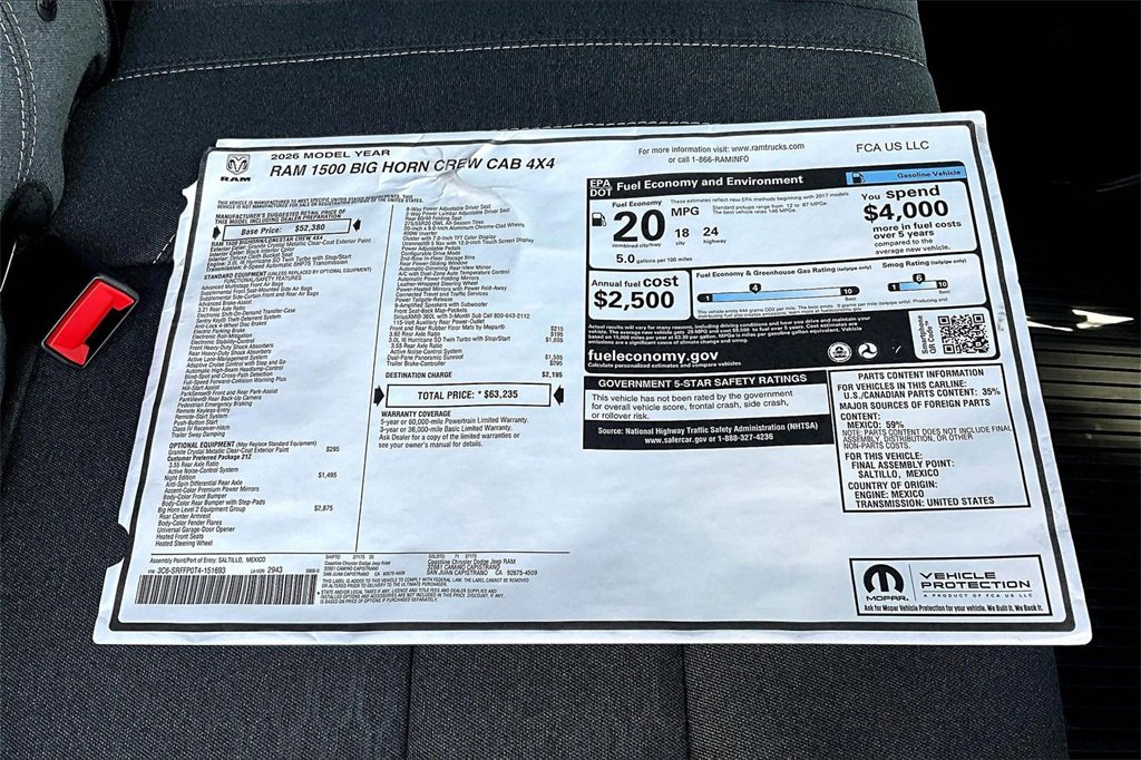 New 2026 RAM 1500 4x4 Crew Cab image 14