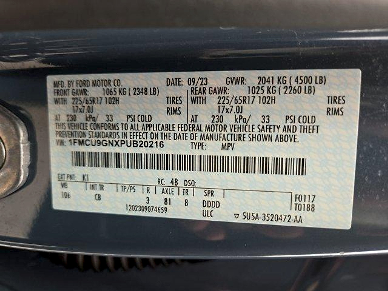 Certified 2023 Ford Escape Active AWD/4WD image 27