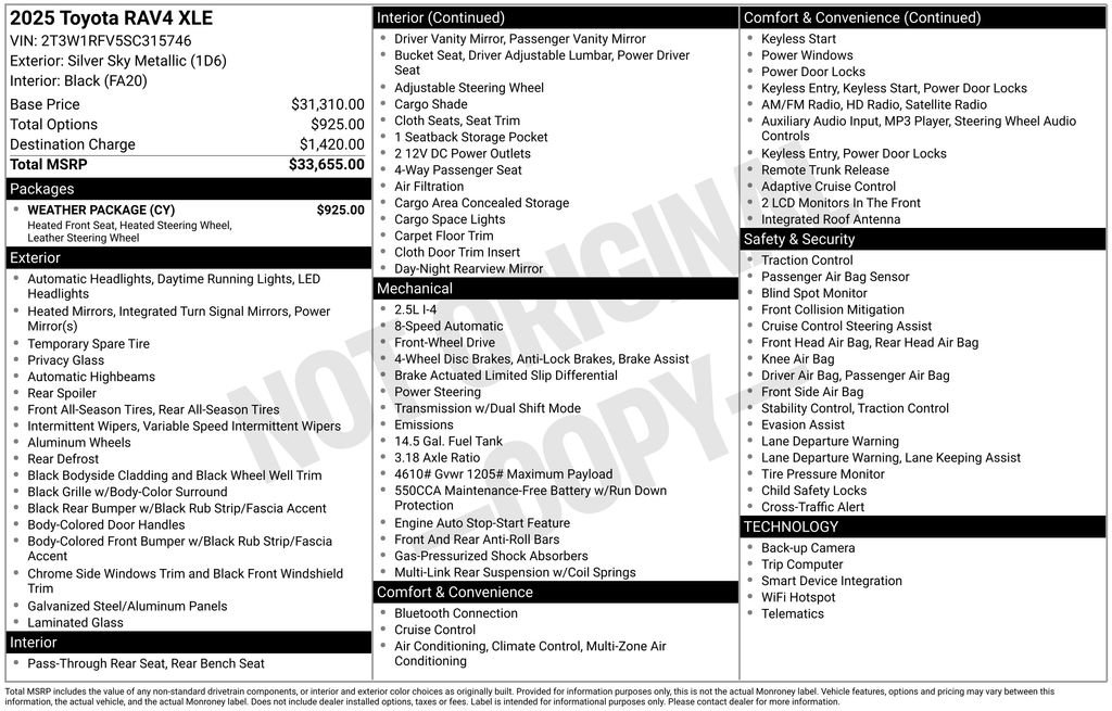 Certified 2025 Toyota RAV4 XLE w/ Weather Package image 5