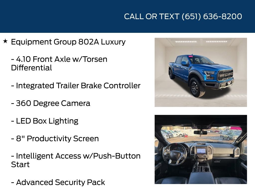 Used 2019 Ford F150 Raptor w/ Equipment Group 802A Luxury image 15